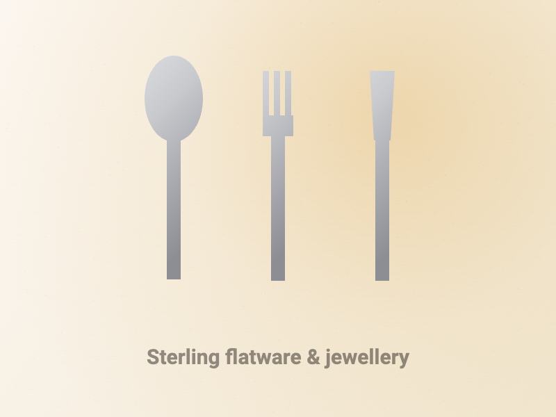 Sterling silver flatware and jewellery